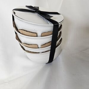 Hearth And Hand Set of White Ceramic Bowls‎ 10oz Flared